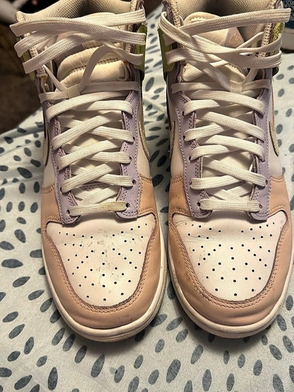 Nike Dunk High-Top Sneakers Pink & Green US 8.5